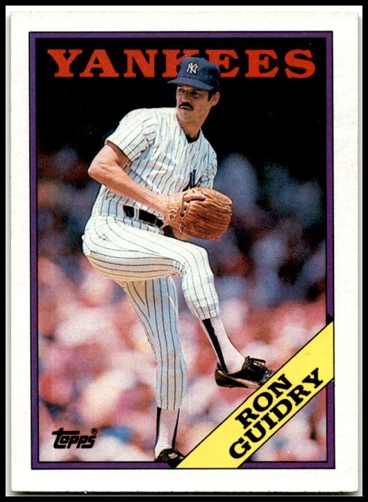1988 Topps #535 Ron Guidry New York Yankees