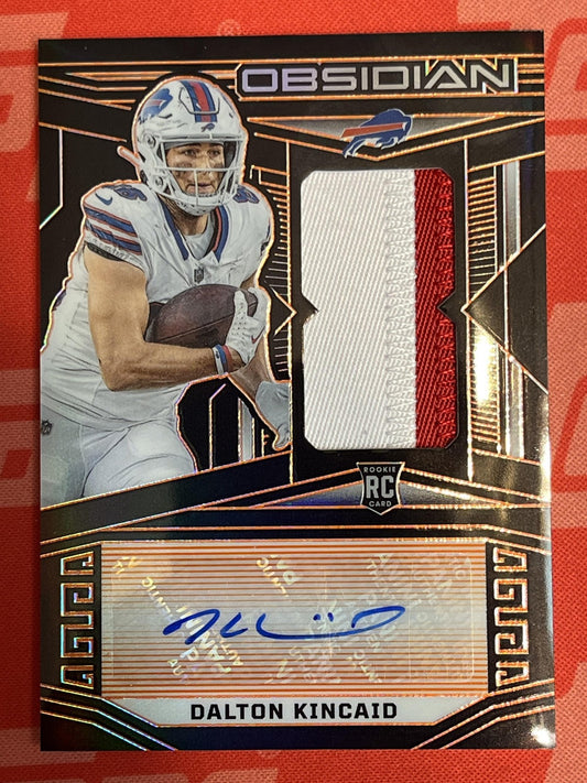 2023 Panini Obsidian Electric Etch Orange #238 Dalton Kincaid Rookie Auto Bills