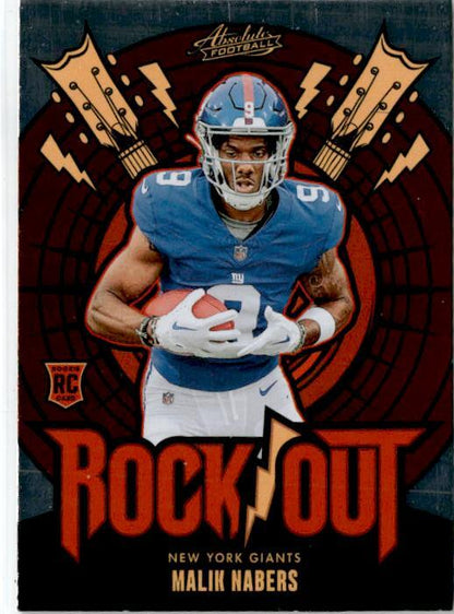 2024 Panini Absolute Rock Out #RO-MNS Malik Nabers New York Giants