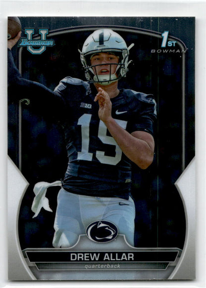 2022 Bowman University Chrome #59 Drew Allar RC Penn State Nittany Lions