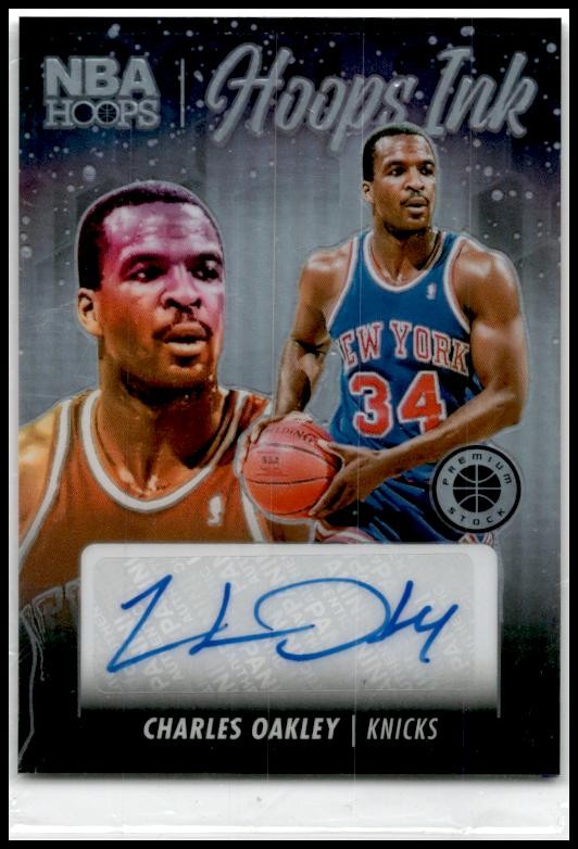 2023-24 Hoops Premium Stock Hoops Ink Premium Auto #HI-OAK Charles Oakley Auto