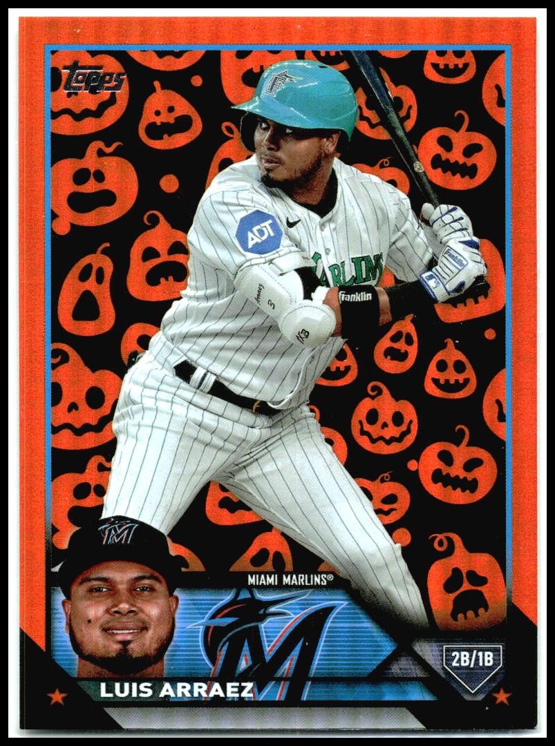 2023 Topps Update Jack O'Lantern #US1 Luis Arraez Miami Marlins