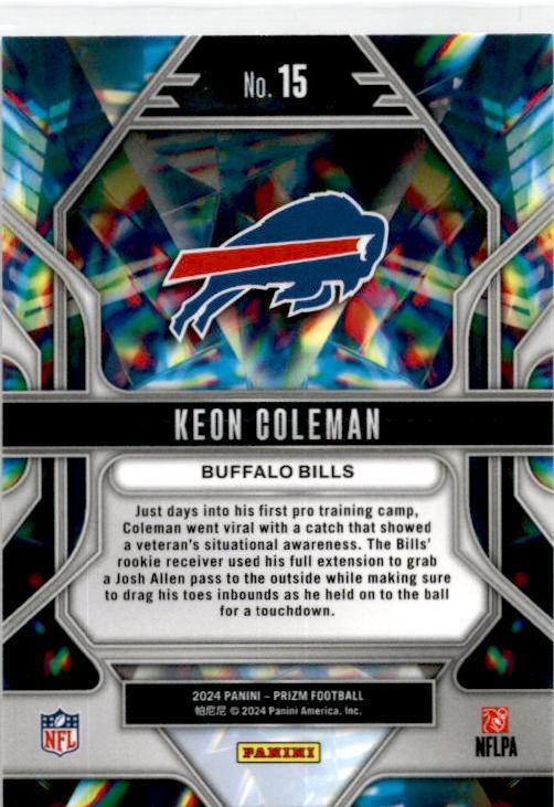 2024 Panini Prizm Prizmatic #15 Keon Coleman Buffalo Bills