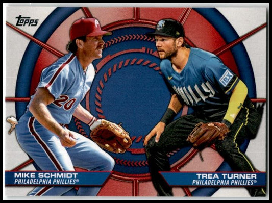 2025 Topps Dynamic Duos #DD-12 Mike Schmidt / Trea Turner Philadelphia Phillies