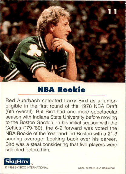 1992 SkyBox USA #11 Larry Bird USA