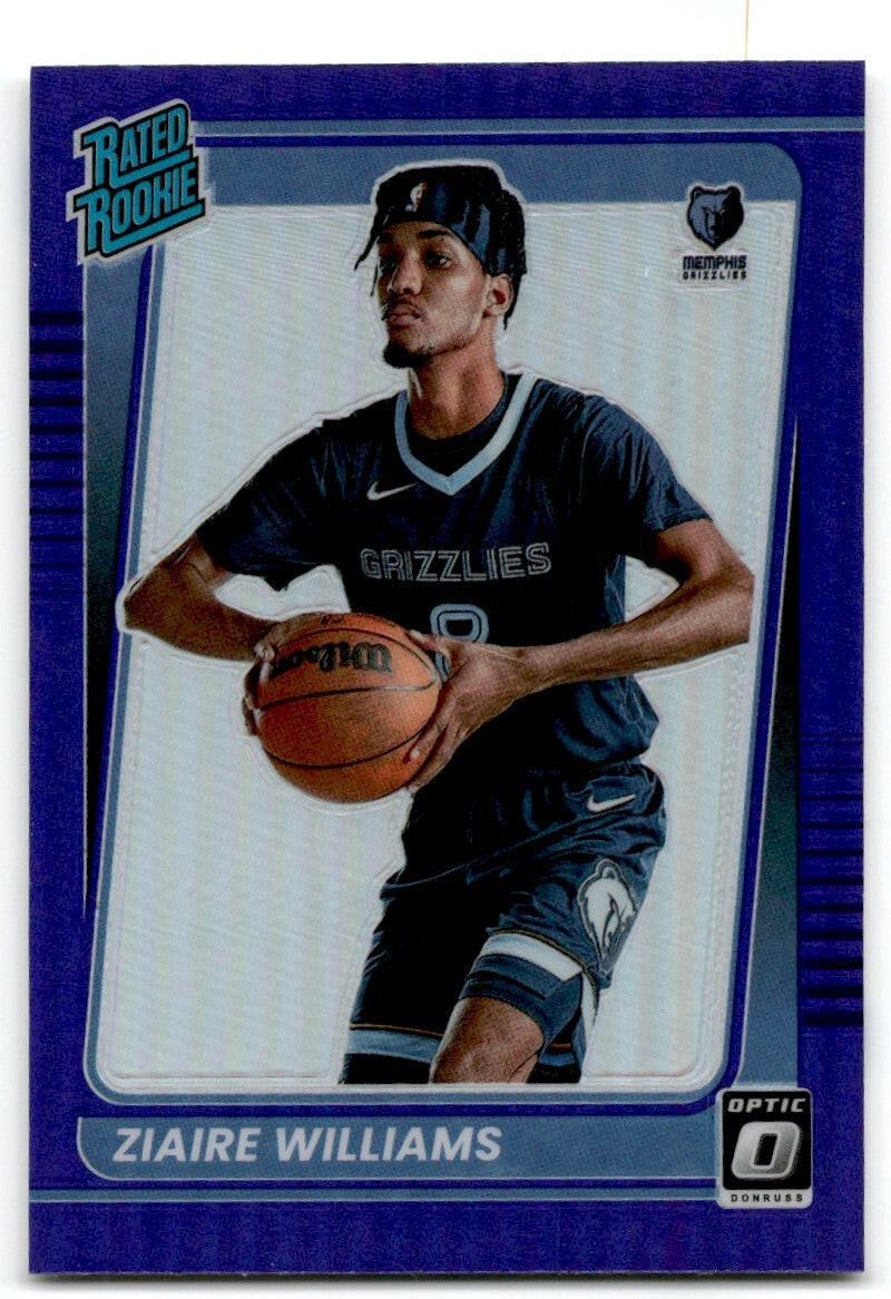 2021-22 Donruss Optic Purple Ziaire Williams Rookie Memphis Grizzlies #198