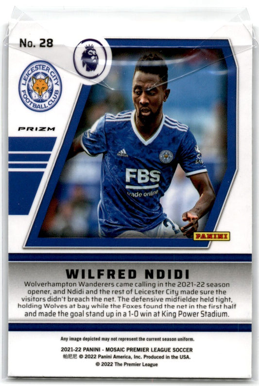 2021 Mosaic Will to Win Wilfred Ndidi BGS Leicester City #28