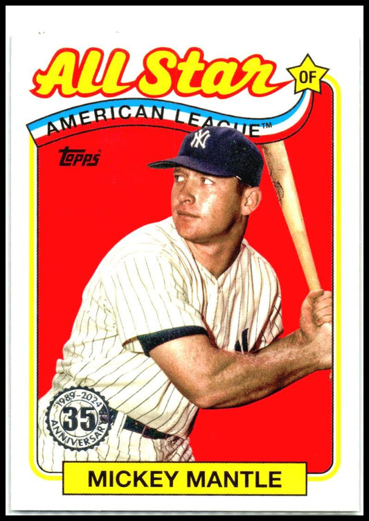 2024 Topps 1989 Topps 35th Anniversary All-Stars #89ASB-48 Mickey Mantle Yankees