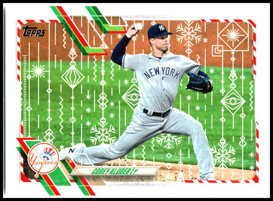2021 Topps Holiday Metallic Holiday #HW46 Corey Kluber New York Yankees