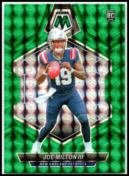 2024 Panini Mosaic Mosaic Green #397 Joe Milton III New England Patriots
