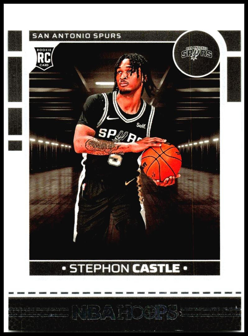 2024-25 Hoops #234 Stephon Castle Rookie San Antonio Spurs