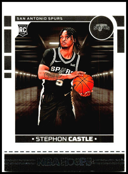 2024-25 Hoops #234 Stephon Castle Rookie San Antonio Spurs