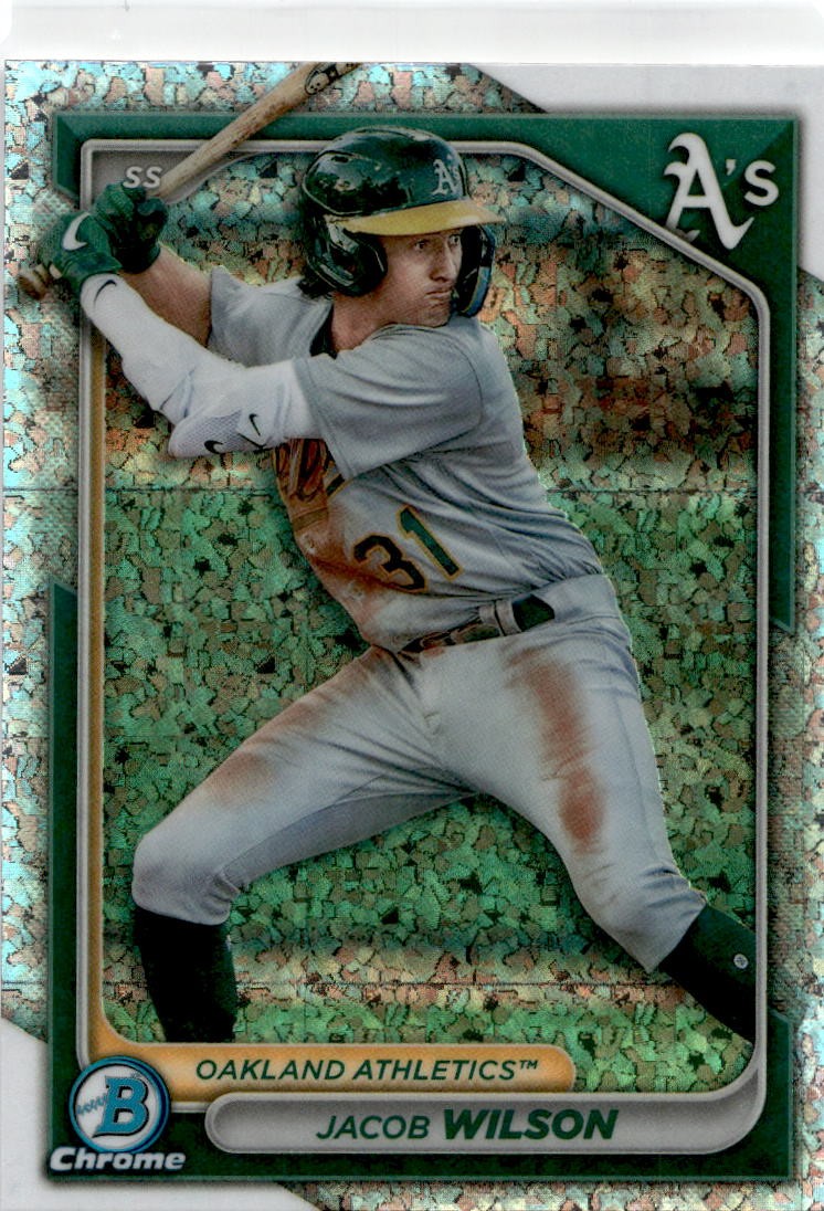2024 Bowman Chrome Prospects Speckle #BCP-3 Jacob Wilson Athletics