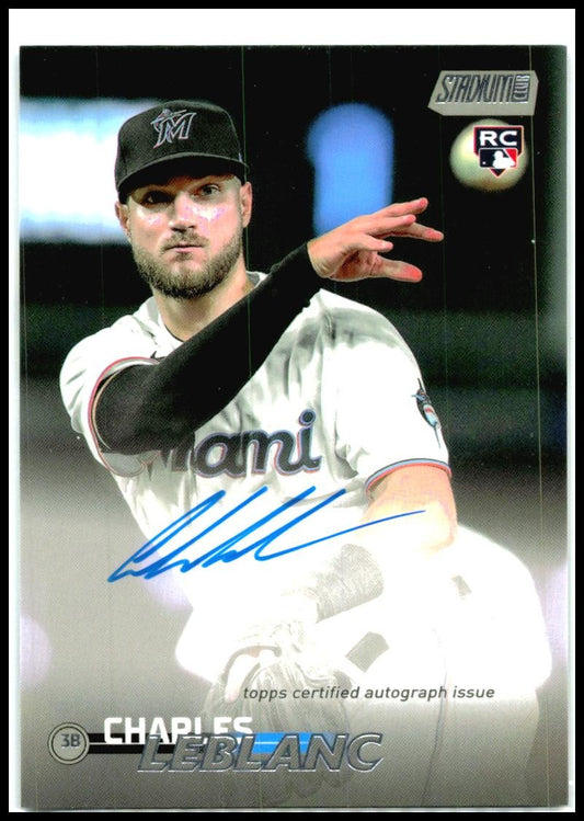 2023 Stadium Club Autographs #SCBA-CL Charles Leblanc Auto Miami Marlins