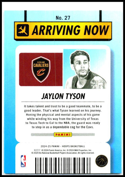 2024-25 Hoops Winter Arriving Now #27 Jaylon Tyson Cleveland Cavaliers