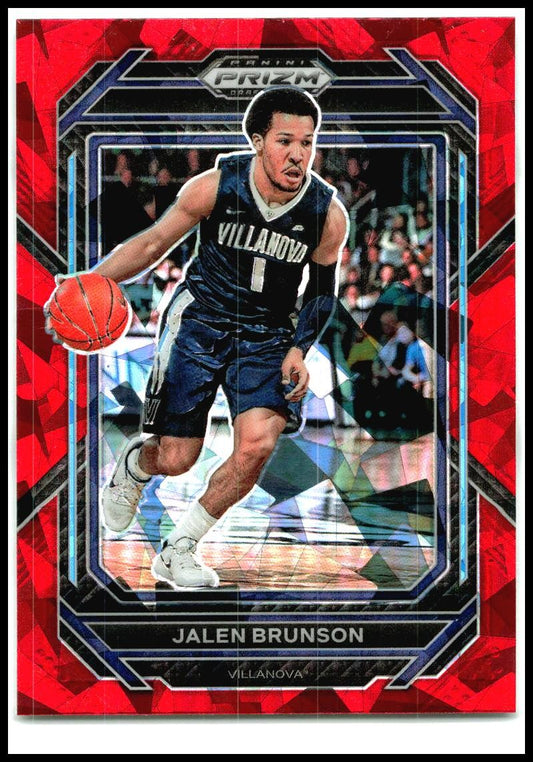 2023 Panini Prizm Draft Picks Red Ice #87 Jalen Brunson Villanova Wildcats