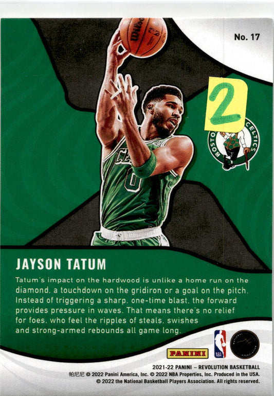 2021-22 Panini Revolution Shock Wave #17 Jayson Tatum Boston Celtics