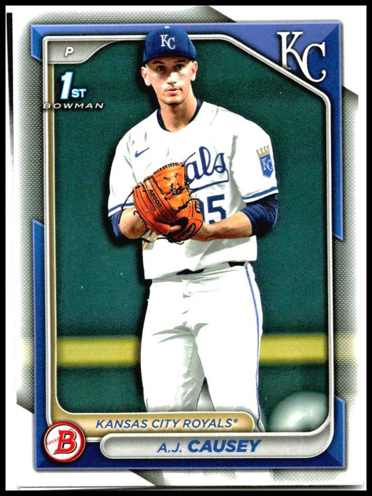 2024 Bowman Draft #BD-159 A.J. Causey Kansas City Royals