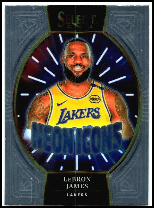 2024-25 Panini Select Neonicons #7 LeBron James Los Angeles Lakers