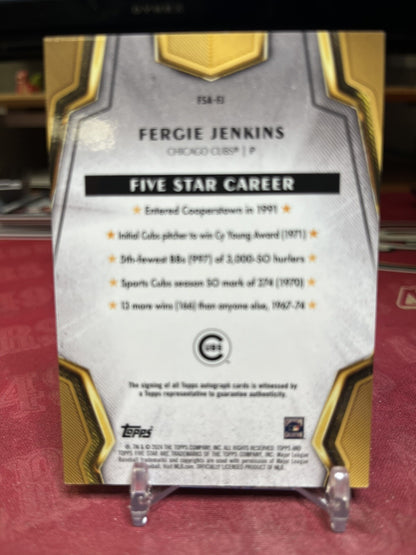 2024 Topps Five Star #FSA-FJ Fergie Jenkins Auto Chicago Cubs