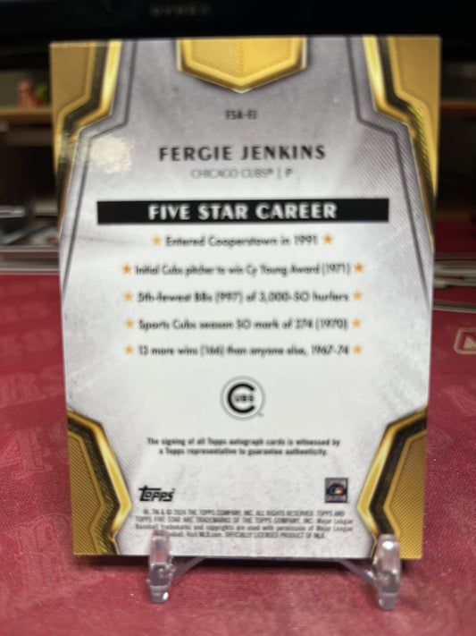 2024 Topps Five Star #FSA-FJ Fergie Jenkins Auto Chicago Cubs