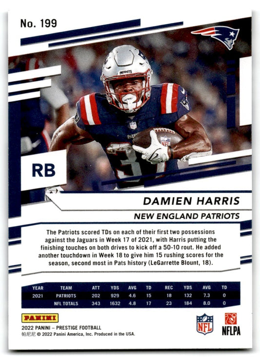 2022 Panini Prestige Damien Harris New England Patriots #199