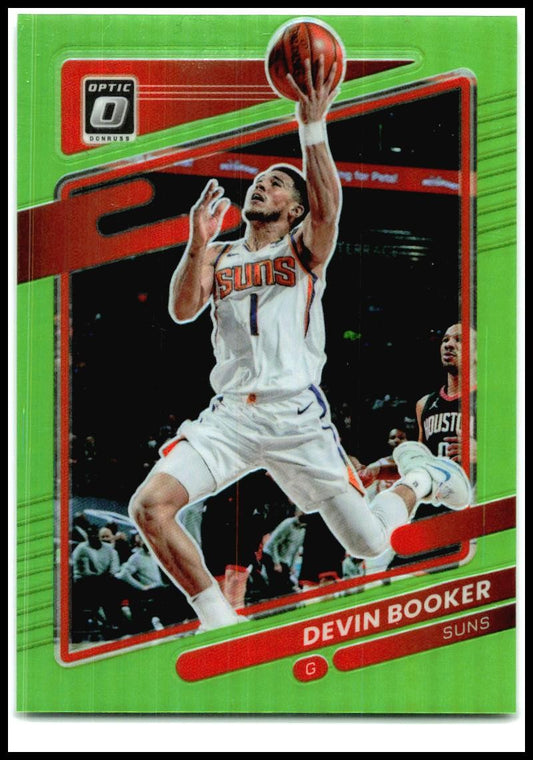 2021-22 Donruss Optic Lime Green #142 Devin Booker #/149 Phoenix Suns