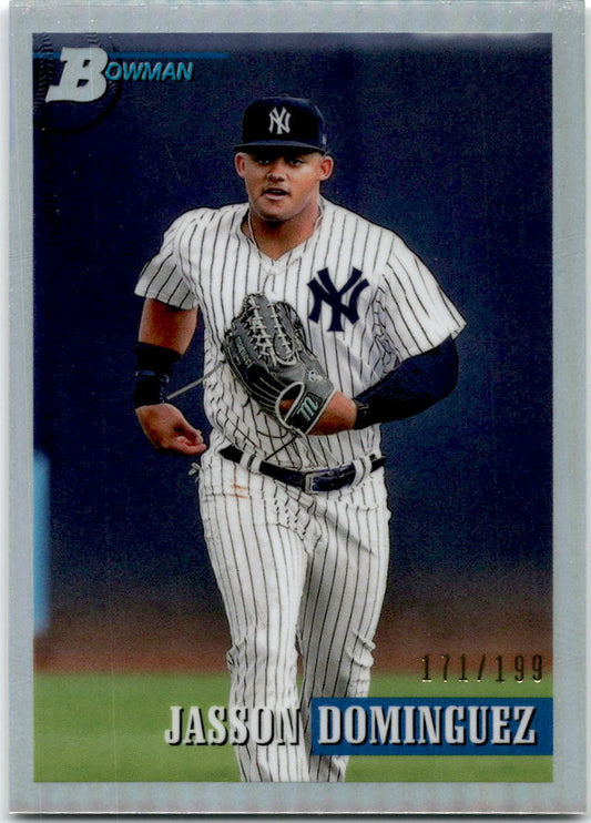 2021 Bowman Heritage Chrome Prospects Refractor #211 Jasson Dominguez Yankees
