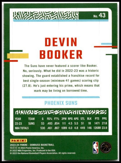 2023-24 Donruss #43 Devin Booker Phoenix Suns