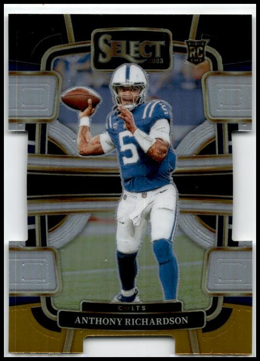 2023 Select Black and Gold Prizms Die Cuts #43 Anthony Richardson Rookie Colts