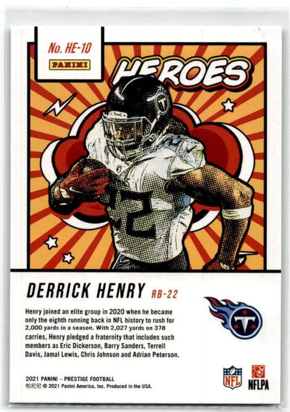 2021 Panini Prestige Heroes #HE-10 Derrick Henry Tennessee Titans
