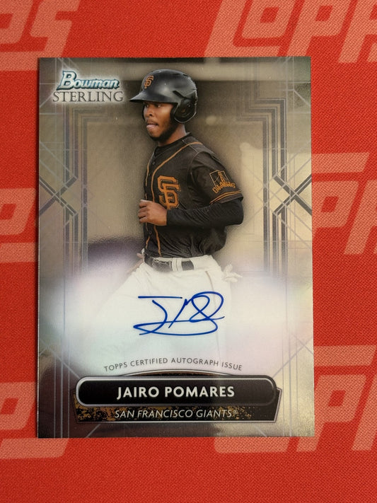 2022 Bowman Sterling Prospect Autographs #PA-JP Jairo Pomares Auto Giants