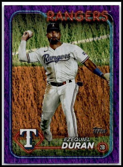2024 Topps Purple Holofoil #555 Ezequiel Duran #/799 Texas Rangers