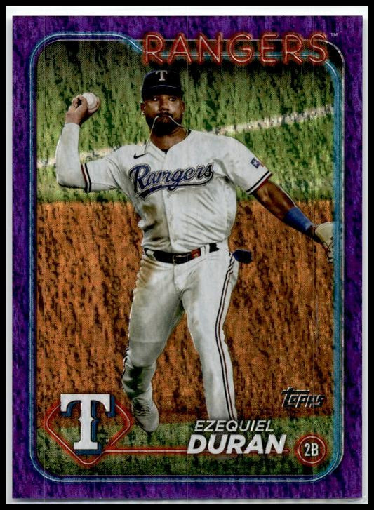 2024 Topps Purple Holofoil #555 Ezequiel Duran #/799 Texas Rangers
