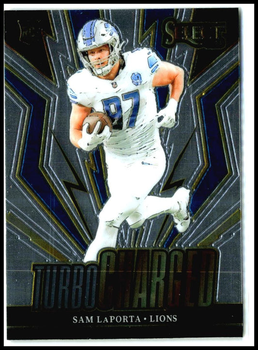 2023 Panini Select Turbocharged #TUR-SLA Sam LaPorta Detroit Lions