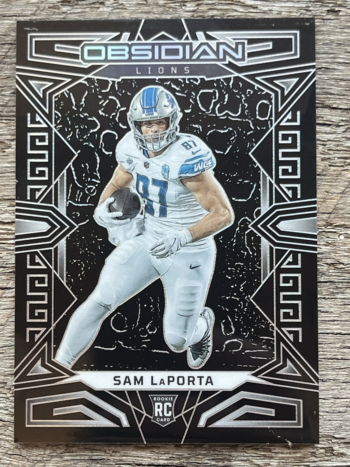 2023 Obsidian Asia Pulsar Prizm Black Silver Sam LaPorta RC Detroit Lions