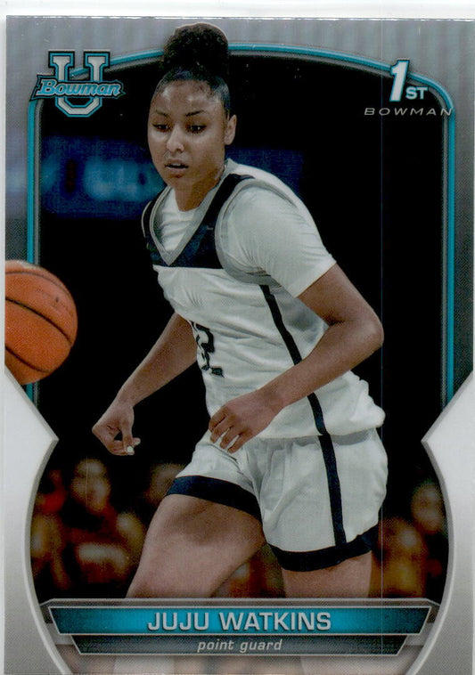 2022-23 Bowman University Chrome Refractor #43 JuJu Watkins USC Trojans