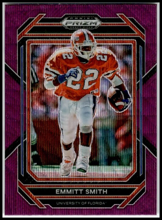 2023 Panini Prizm Draft Picks Prizms Purple Wave #38 Emmitt Smith Florida Gators