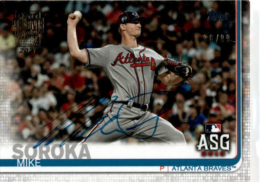 2021 Archives Signatures #US20 Mike Soroka Atlanta Braves