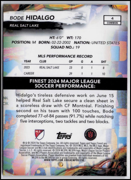 2024 Finest MLS #4 Bode Hidalgo