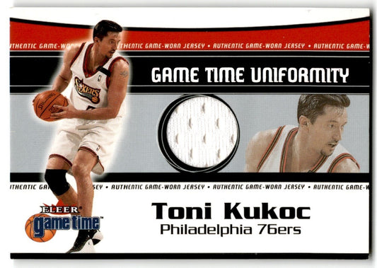2000-01 Fleer Game Time Uniformity Toni Kukoc Philadelphia 76ers #TOKU