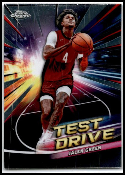 2024-25 Topps Chrome Test Drive #TD-10 Jalen Green Houston Rockets