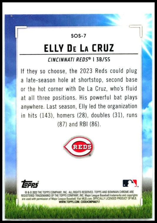 2023 Bowman Sights on September #SOS-7 Elly De La Cruz Cincinnati Reds