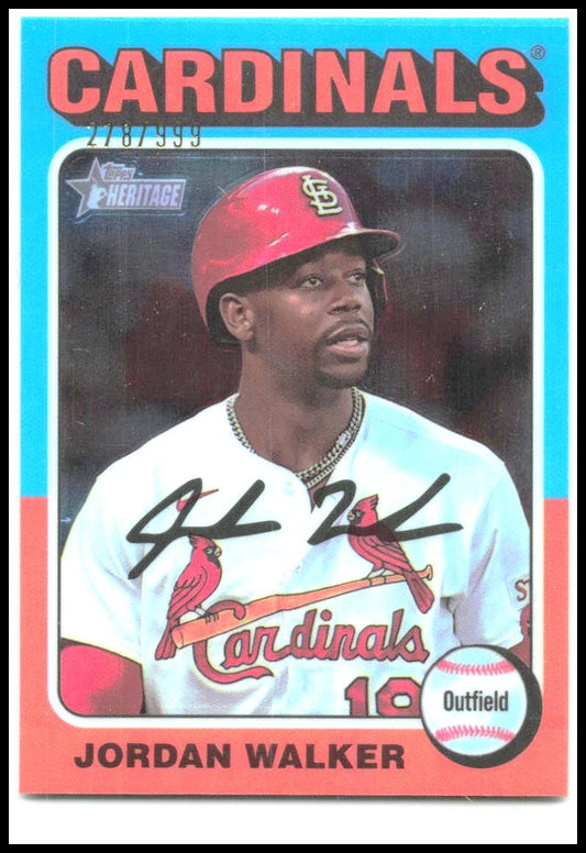 2024 Topps Heritage Chrome #96 Jordan Walker #/999 St. Louis Cardinals