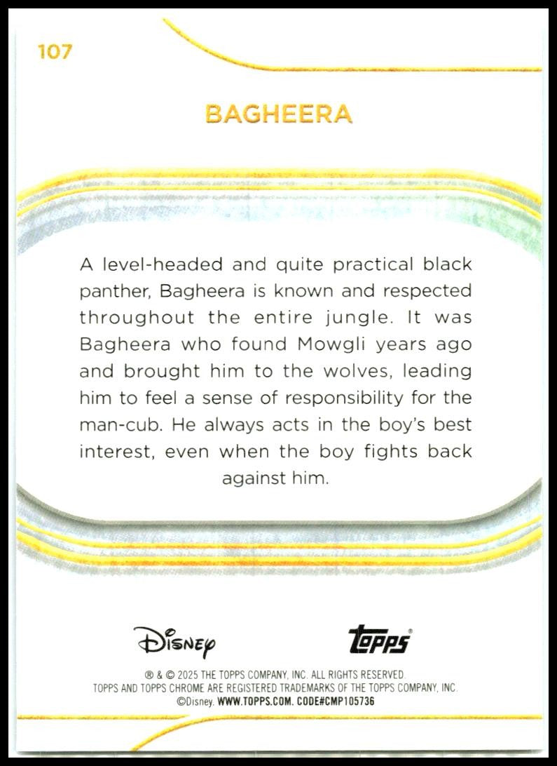 2025 Topps Chrome Disney #107 Bagheera