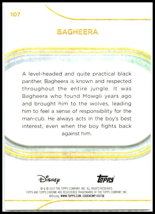 2025 Topps Chrome Disney #107 Bagheera