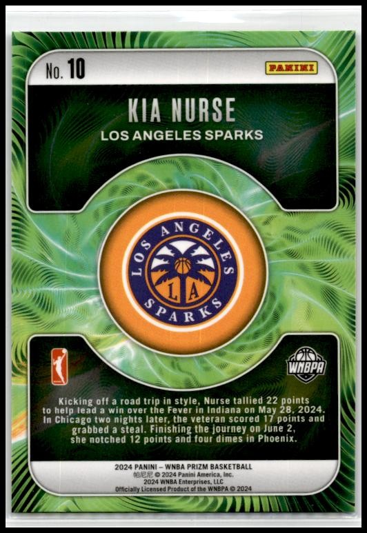 2024 Panini Prizm WNBA Fractal #10 Kia Nurse Los Angeles Sparks