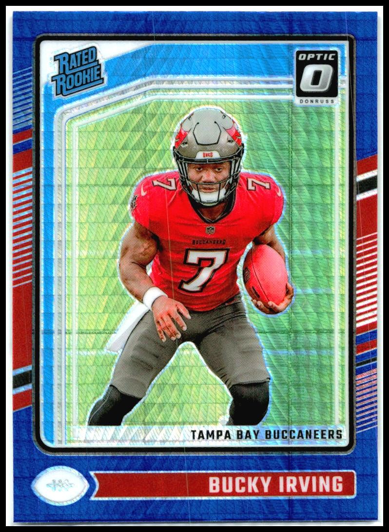2024 Donruss Optic Blue Hyper #216 Bucky Irving Tampa Bay Buccaneers