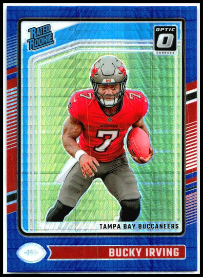 2024 Donruss Optic Blue Hyper #216 Bucky Irving Tampa Bay Buccaneers