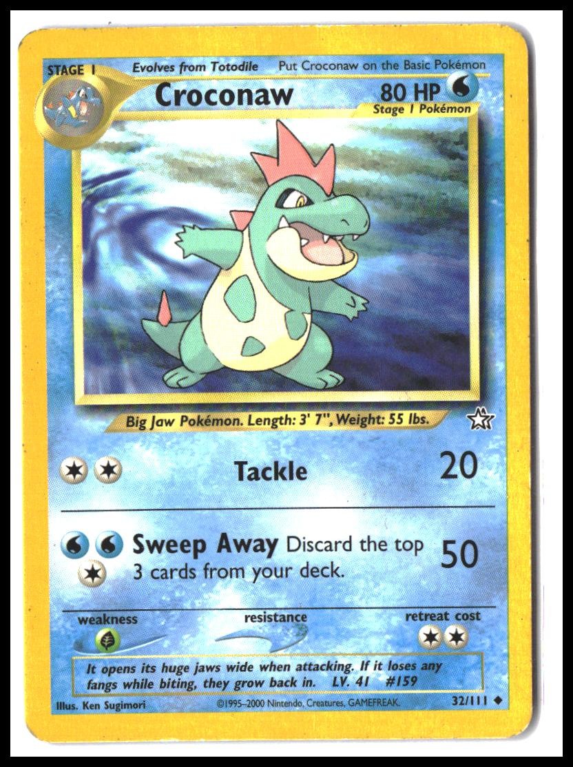 Croconaw (32) #032/111 Neo Genesis Uncommon